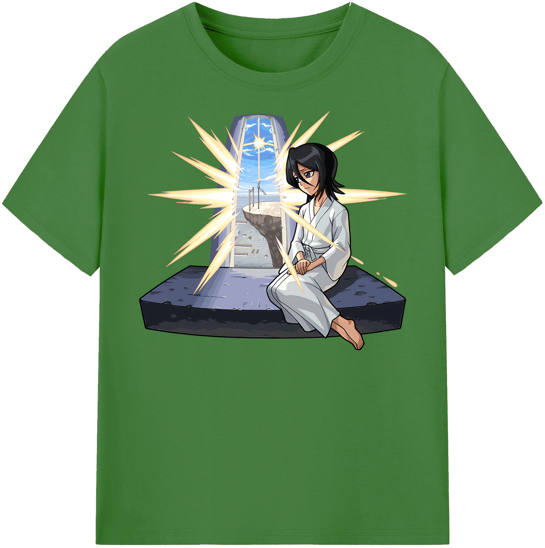 （画像用） ブリーチ 朽木ルキア BLEACH Kuchiki Rukia レディースカジュアルプリントTシャツ（綿100％）